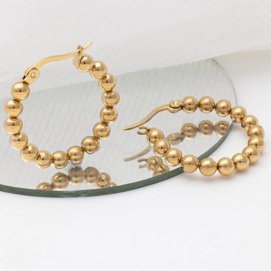 Beaded Hoops